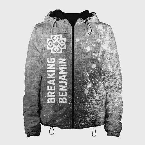 Женская куртка Breaking Benjamin - grey gradient по-вертикали / 3D-Черный – фото 1