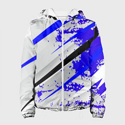 Куртка с капюшоном женская Color white blue, цвет: 3D-белый