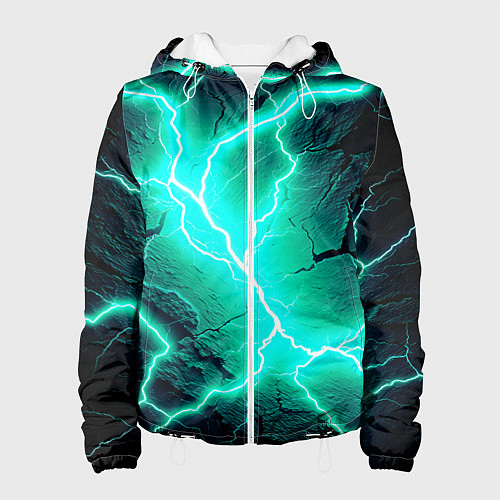 Женская куртка Color light blue black / 3D-Белый – фото 1