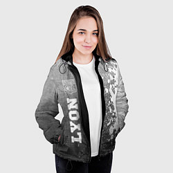 Куртка с капюшоном женская Lyon - grey gradient по-вертикали, цвет: 3D-черный — фото 2