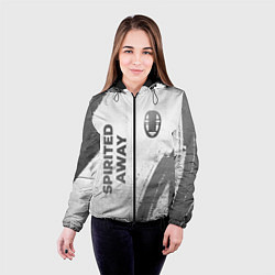Куртка с капюшоном женская Spirited Away - white gradient вертикально, цвет: 3D-черный — фото 2