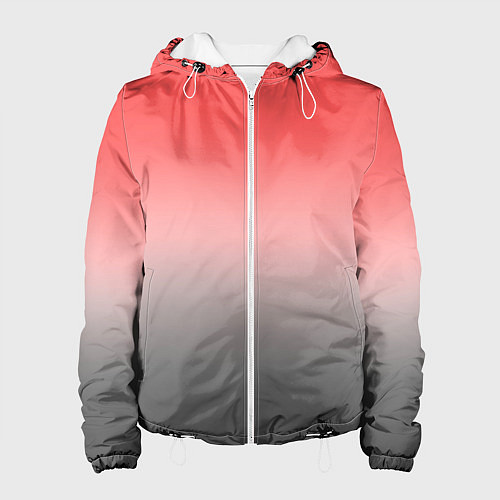 Женская куртка Бледный красно-серый градиент / 3D-Белый – фото 1