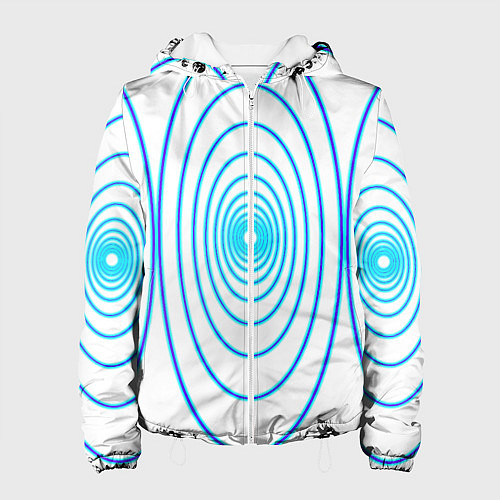 Женская куртка Овалы с свечением / 3D-Белый – фото 1
