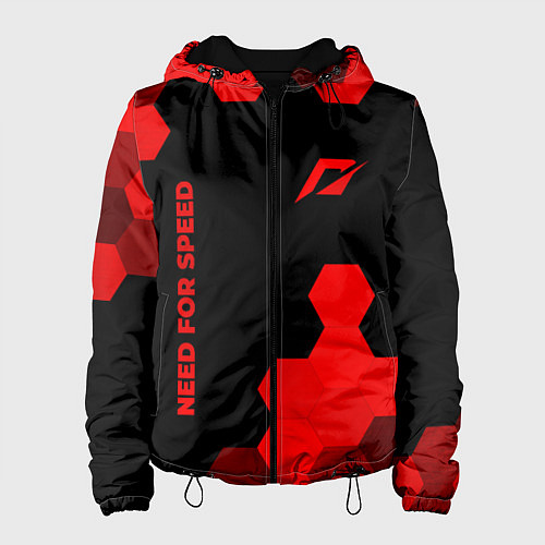 Женская куртка Need for Speed - red gradient вертикально / 3D-Черный – фото 1