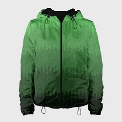 Женская куртка Зеленый градиент текстурные полосы