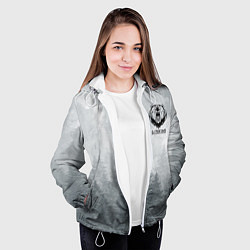 Куртка с капюшоном женская Лес мой храм - медведь русич, цвет: 3D-белый — фото 2