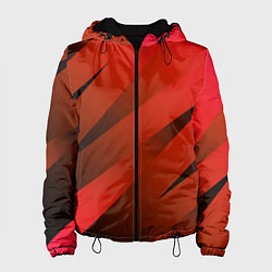 Женская куртка Красно-коричневый абстрактные полосы