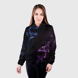 Куртка с капюшоном женская Color black blue pink, цвет: 3D-черный — фото 2