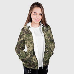 Куртка с капюшоном женская Камуфляж защитный пиксельный, цвет: 3D-белый — фото 2