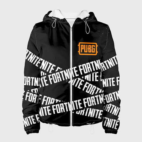 Женская куртка Fortnite x pubg / 3D-Белый – фото 1