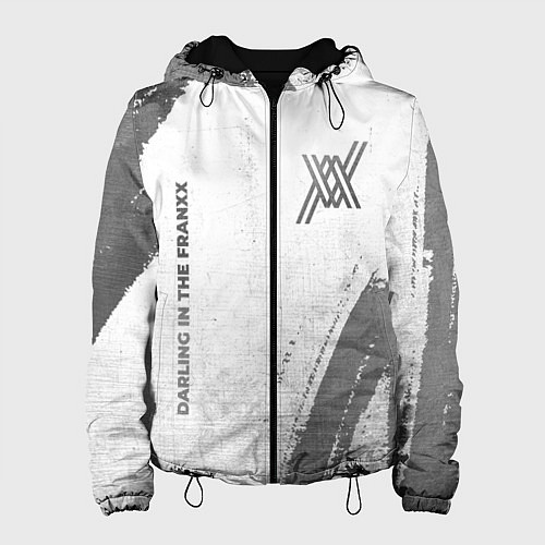 Женская куртка Darling in the FranXX - white gradient вертикально / 3D-Черный – фото 1