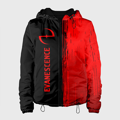 Женская куртка Evanescence - red gradient по-вертикали / 3D-Черный – фото 1
