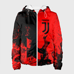 Куртка с капюшоном женская Juventus огненнный, цвет: 3D-белый