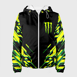 Куртка с капюшоном женская Monster energy кислотная геометрия, цвет: 3D-белый