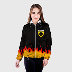 Куртка с капюшоном женская AEK fire hexagon, цвет: 3D-белый — фото 2