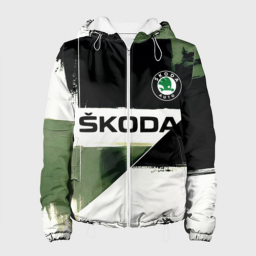Женская куртка Skoda логотип / 3D-Белый – фото 1