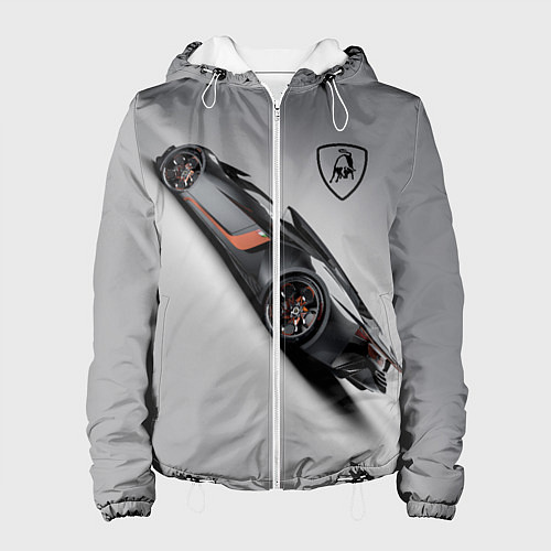 Женская куртка Lamborghini - racing car / 3D-Белый – фото 1