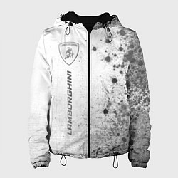 Куртка с капюшоном женская Lamborghini - white gradient по-вертикали, цвет: 3D-черный