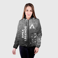 Куртка с капюшоном женская Apex Legends - grey gradient вертикально, цвет: 3D-черный — фото 2