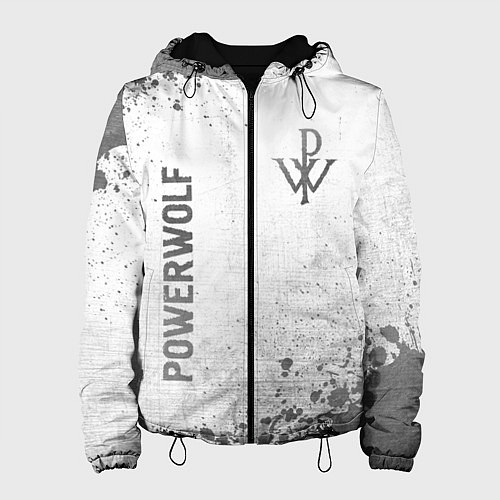 Женская куртка Powerwolf - white gradient вертикально / 3D-Черный – фото 1