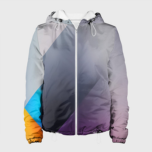 Женская куртка Color grey with stripes / 3D-Белый – фото 1