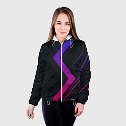 Куртка с капюшоном женская Color black line, цвет: 3D-белый — фото 2