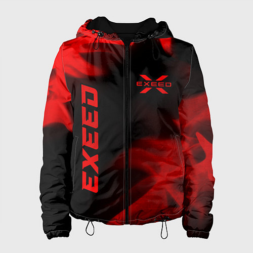 Женская куртка Exeed - red gradient вертикально / 3D-Черный – фото 1