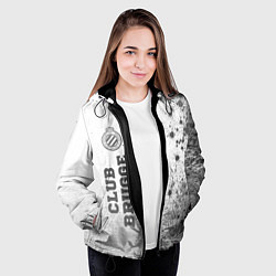 Куртка с капюшоном женская Club Brugge - white gradient по-вертикали, цвет: 3D-черный — фото 2