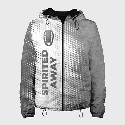 Женская куртка Spirited Away - white gradient по-вертикали / 3D-Черный – фото 1