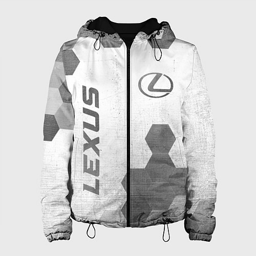 Женская куртка Lexus - white gradient вертикально / 3D-Черный – фото 1