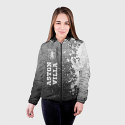 Куртка с капюшоном женская Aston Villa - grey gradient по-вертикали, цвет: 3D-черный — фото 2