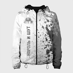 Куртка с капюшоном женская Король и Шут - white gradient по-вертикали, цвет: 3D-черный