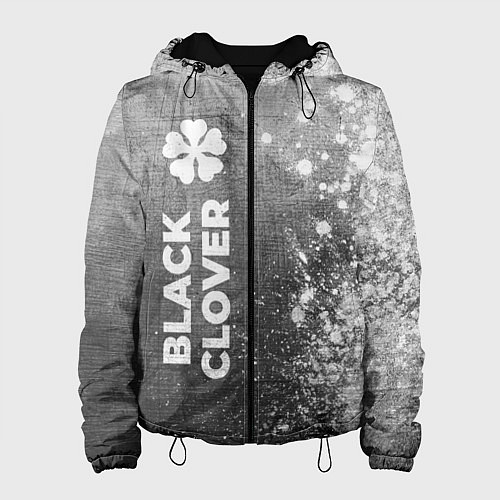 Женская куртка Black Clover - grey gradient по-вертикали / 3D-Черный – фото 1