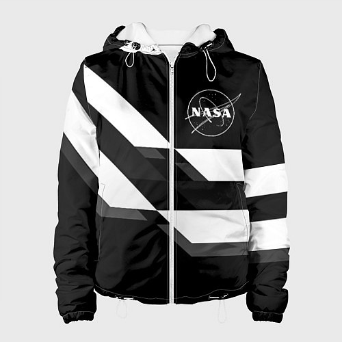 Женская куртка Nasa геометрия полосы / 3D-Белый – фото 1