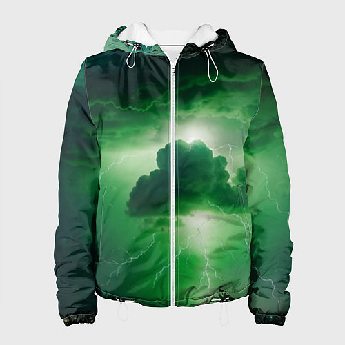 Женская куртка Зелёный гром / 3D-Белый – фото 1