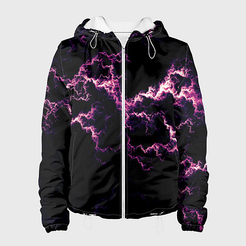 Женская куртка Lightning pink glow / 3D-Белый – фото 1