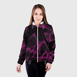 Куртка с капюшоном женская The triangle is pink, цвет: 3D-белый — фото 2