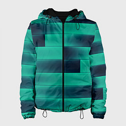 Женская куртка Color light blue square