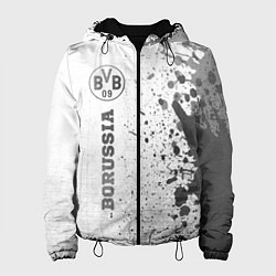 Куртка с капюшоном женская Borussia - white gradient по-вертикали, цвет: 3D-черный