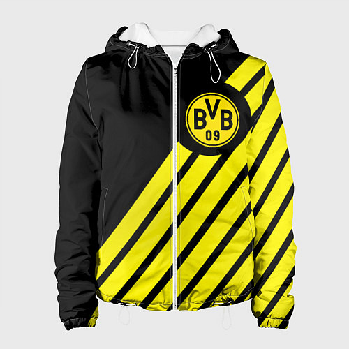 Женская куртка Borussia geometry yellow / 3D-Белый – фото 1