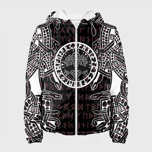 Женская куртка Дерево жизни и древние руны / 3D-Белый – фото 1