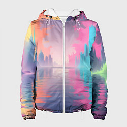 Женская куртка Город в розовом тумане