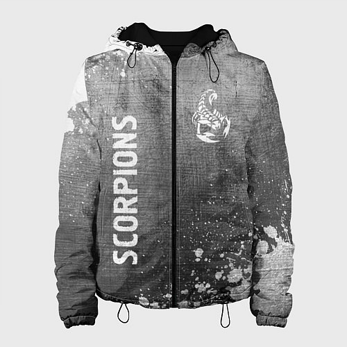 Женская куртка Scorpions - grey gradient вертикально / 3D-Черный – фото 1
