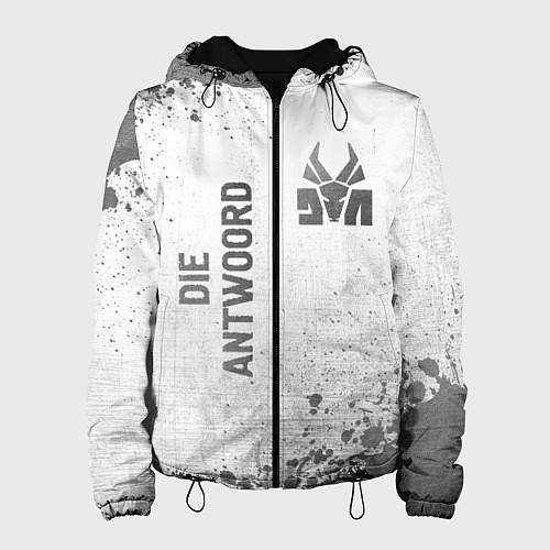 Женская куртка Die Antwoord - white gradient вертикально / 3D-Черный – фото 1