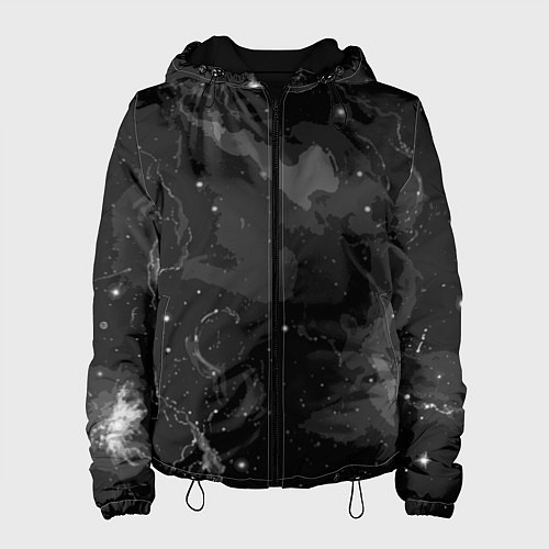 Женская куртка Угольный серый простой абстрактный / 3D-Черный – фото 1