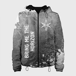 Женская куртка Bring Me the Horizon - grey gradient вертикально