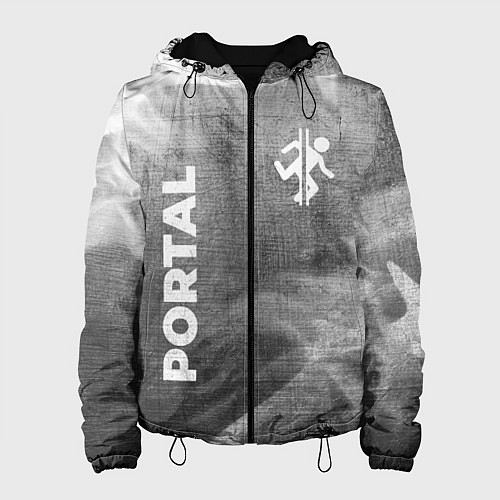 Женская куртка Portal - grey gradient вертикально / 3D-Черный – фото 1