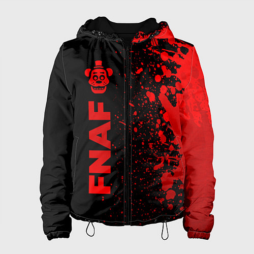 Женская куртка FNAF - red gradient по-вертикали / 3D-Черный – фото 1