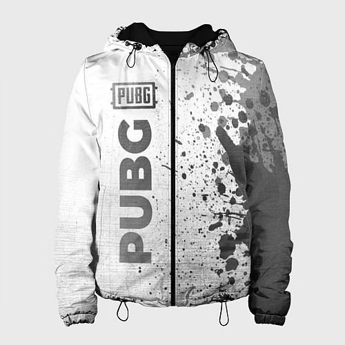Женская куртка PUBG - white gradient по-вертикали / 3D-Черный – фото 1