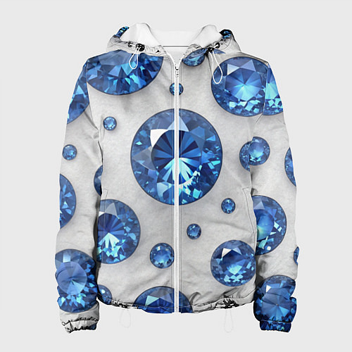 Женская куртка Россыпь сапфиров / 3D-Белый – фото 1
